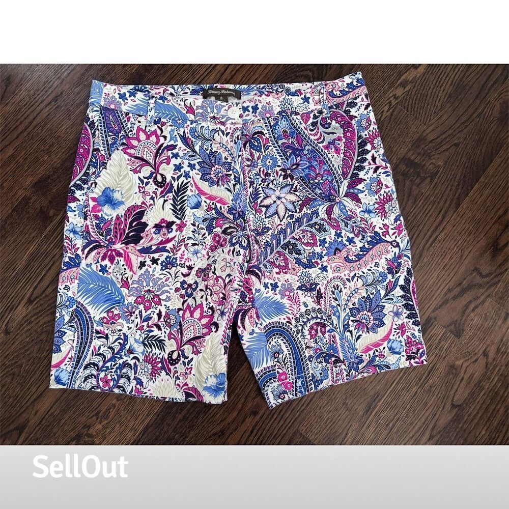 Tommy Bahama Women's Palais Paisley Shorts Size 6 Chino Floral‎